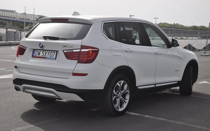 BMW X3 cena 91777 przebieg: 114456, rok produkcji 2017 z Wrocław małe 232